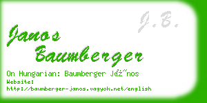 janos baumberger business card